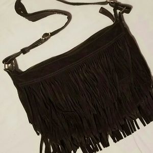 COPY - GAP suede fringe handbag